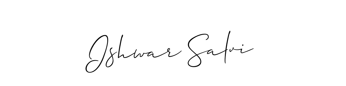 Similarly Allison_Script is the best handwritten signature design. Signature creator online .You can use it as an online autograph creator for name Ishwar Salvi. Ishwar Salvi signature style 2 images and pictures png