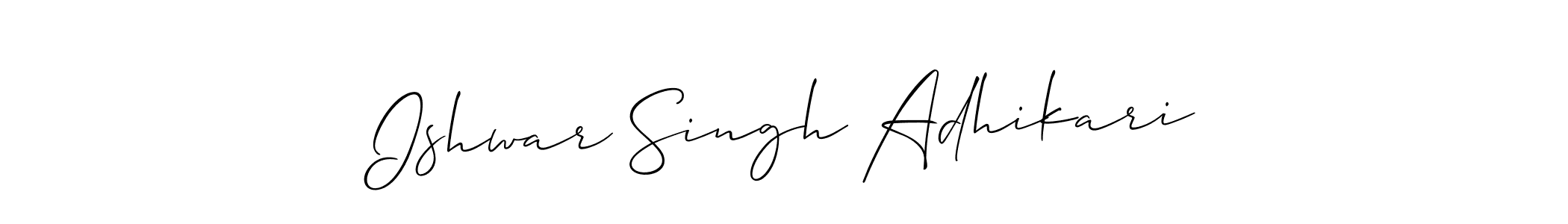 Also You can easily find your signature by using the search form. We will create Ishwar Singh Adhikari name handwritten signature images for you free of cost using Allison_Script sign style. Ishwar Singh Adhikari signature style 2 images and pictures png