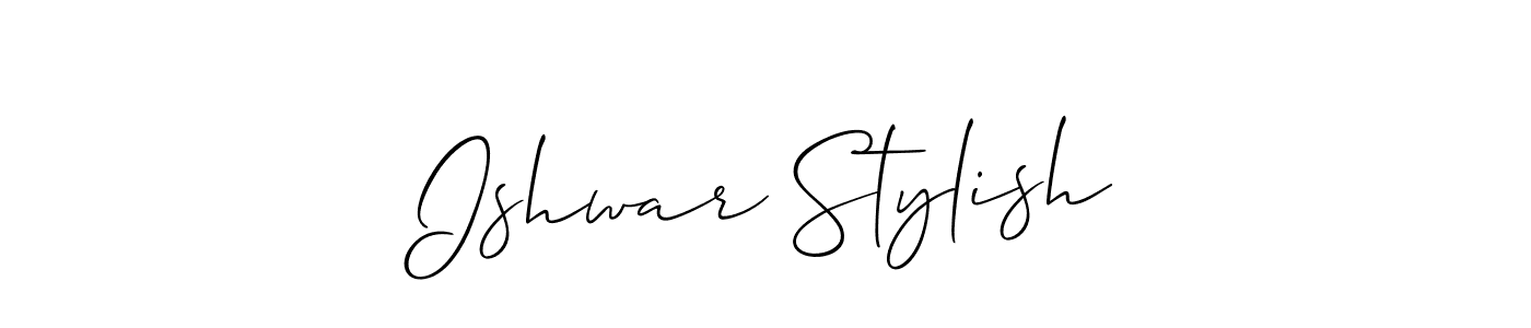 How to Draw Ishwar Stylish signature style? Allison_Script is a latest design signature styles for name Ishwar Stylish. Ishwar Stylish signature style 2 images and pictures png