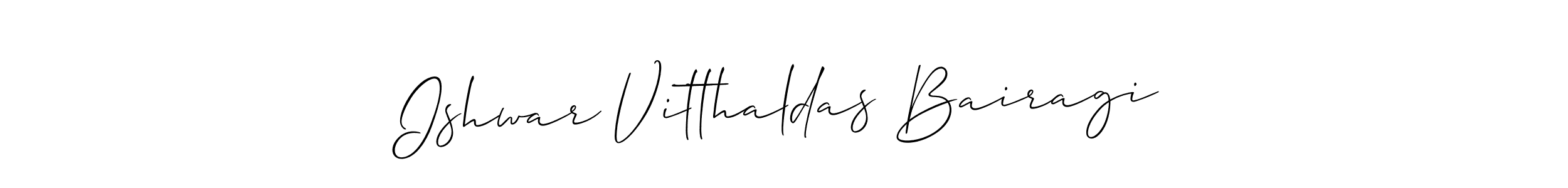 Also we have Ishwar Vitthaldas Bairagi name is the best signature style. Create professional handwritten signature collection using Allison_Script autograph style. Ishwar Vitthaldas Bairagi signature style 2 images and pictures png