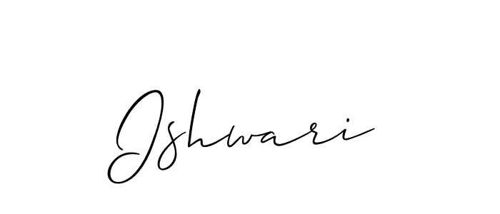 if you are searching for the best signature style for your name Ishwari. so please give up your signature search. here we have designed multiple signature styles  using Allison_Script. Ishwari signature style 2 images and pictures png