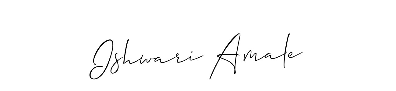 How to Draw Ishwari Amale signature style? Allison_Script is a latest design signature styles for name Ishwari Amale. Ishwari Amale signature style 2 images and pictures png
