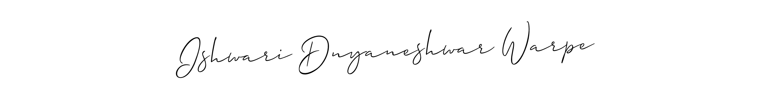 You can use this online signature creator to create a handwritten signature for the name Ishwari Dnyaneshwar Warpe. This is the best online autograph maker. Ishwari Dnyaneshwar Warpe signature style 2 images and pictures png