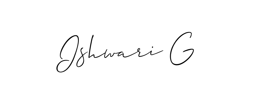 Once you've used our free online signature maker to create your best signature Allison_Script style, it's time to enjoy all of the benefits that Ishwari G name signing documents. Ishwari G signature style 2 images and pictures png