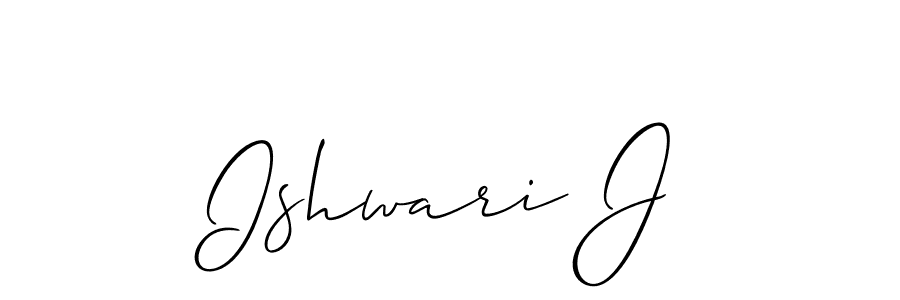 Ishwari J stylish signature style. Best Handwritten Sign (Allison_Script) for my name. Handwritten Signature Collection Ideas for my name Ishwari J. Ishwari J signature style 2 images and pictures png