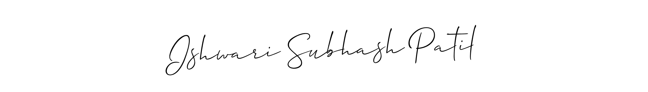 How to make Ishwari Subhash Patil signature? Allison_Script is a professional autograph style. Create handwritten signature for Ishwari Subhash Patil name. Ishwari Subhash Patil signature style 2 images and pictures png