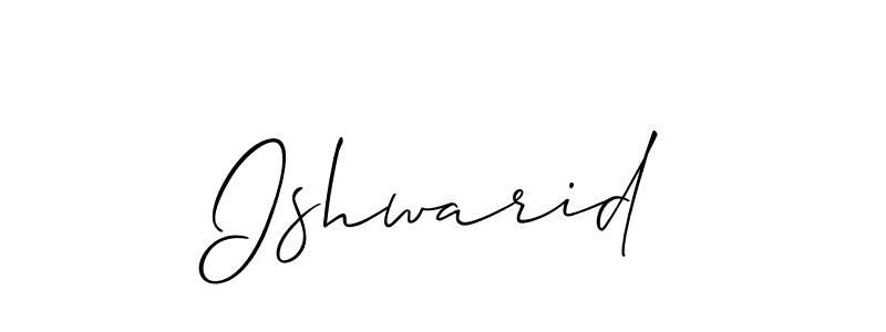 How to make Ishwarid signature? Allison_Script is a professional autograph style. Create handwritten signature for Ishwarid name. Ishwarid signature style 2 images and pictures png