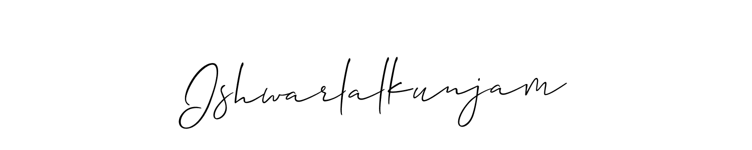 It looks lik you need a new signature style for name Ishwarlalkunjam. Design unique handwritten (Allison_Script) signature with our free signature maker in just a few clicks. Ishwarlalkunjam signature style 2 images and pictures png