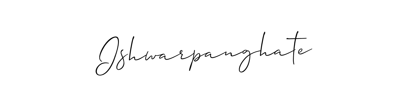 How to make Ishwarpanghate name signature. Use Allison_Script style for creating short signs online. This is the latest handwritten sign. Ishwarpanghate signature style 2 images and pictures png