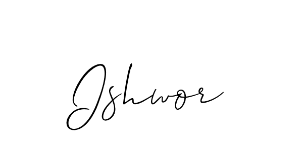 How to make Ishwor signature? Allison_Script is a professional autograph style. Create handwritten signature for Ishwor name. Ishwor signature style 2 images and pictures png