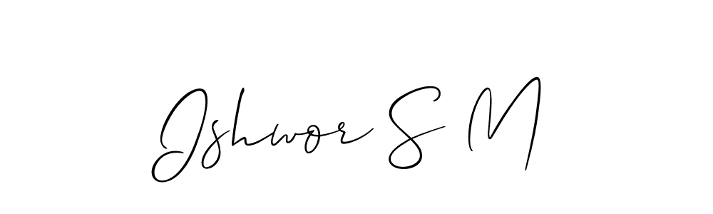 Best and Professional Signature Style for Ishwor S M. Allison_Script Best Signature Style Collection. Ishwor S M signature style 2 images and pictures png