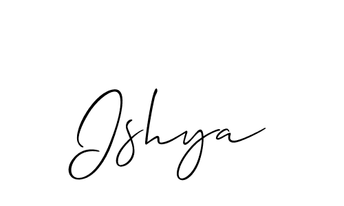 How to make Ishya signature? Allison_Script is a professional autograph style. Create handwritten signature for Ishya name. Ishya signature style 2 images and pictures png