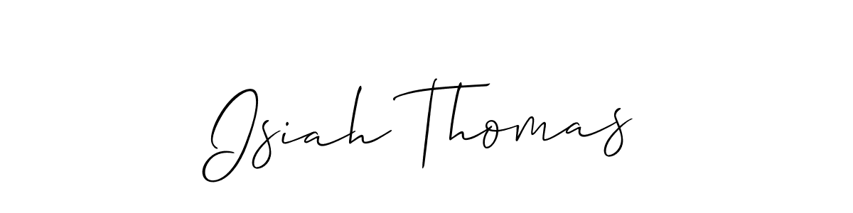 How to make Isiah Thomas name signature. Use Allison_Script style for creating short signs online. This is the latest handwritten sign. Isiah Thomas signature style 2 images and pictures png