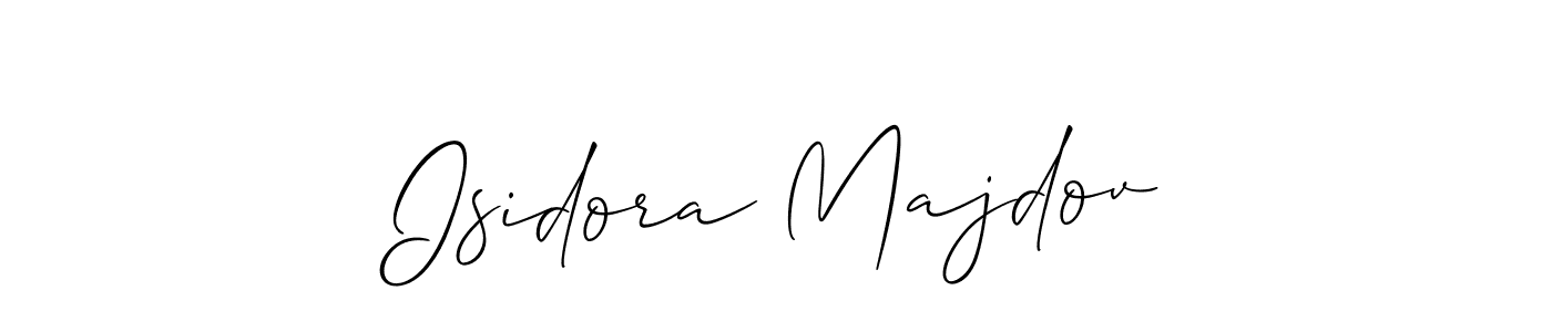 You should practise on your own different ways (Allison_Script) to write your name (Isidora Majdov) in signature. don't let someone else do it for you. Isidora Majdov signature style 2 images and pictures png