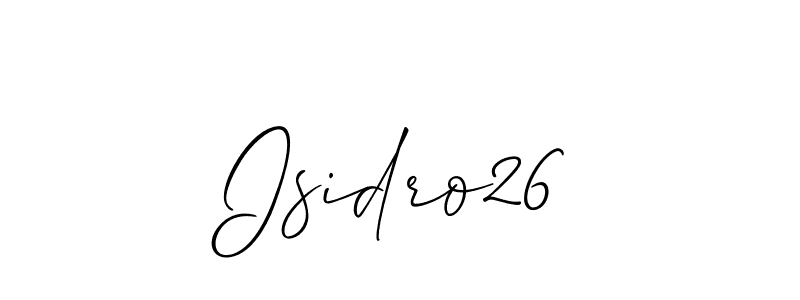 Allison_Script is a professional signature style that is perfect for those who want to add a touch of class to their signature. It is also a great choice for those who want to make their signature more unique. Get Isidro26 name to fancy signature for free. Isidro26 signature style 2 images and pictures png