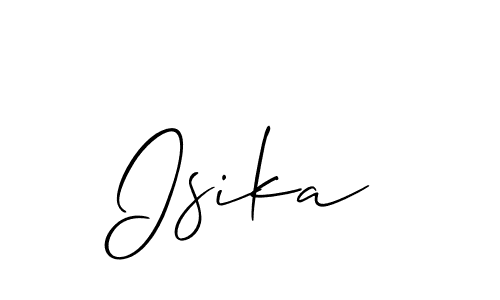 Design your own signature with our free online signature maker. With this signature software, you can create a handwritten (Allison_Script) signature for name Isika. Isika signature style 2 images and pictures png