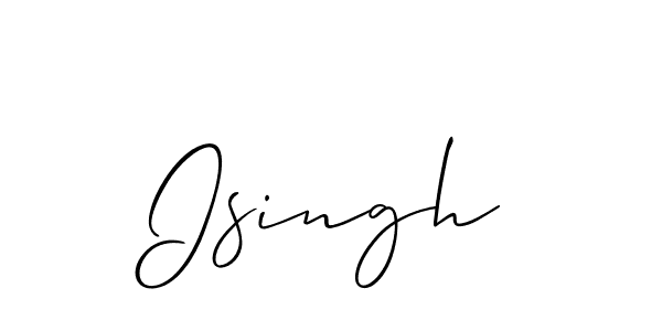 Allison_Script is a professional signature style that is perfect for those who want to add a touch of class to their signature. It is also a great choice for those who want to make their signature more unique. Get Isingh name to fancy signature for free. Isingh signature style 2 images and pictures png
