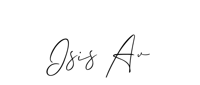 Make a beautiful signature design for name Isis Av. With this signature (Allison_Script) style, you can create a handwritten signature for free. Isis Av signature style 2 images and pictures png
