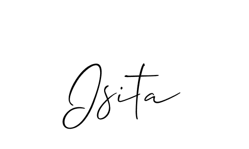 Create a beautiful signature design for name Isita. With this signature (Allison_Script) fonts, you can make a handwritten signature for free. Isita signature style 2 images and pictures png