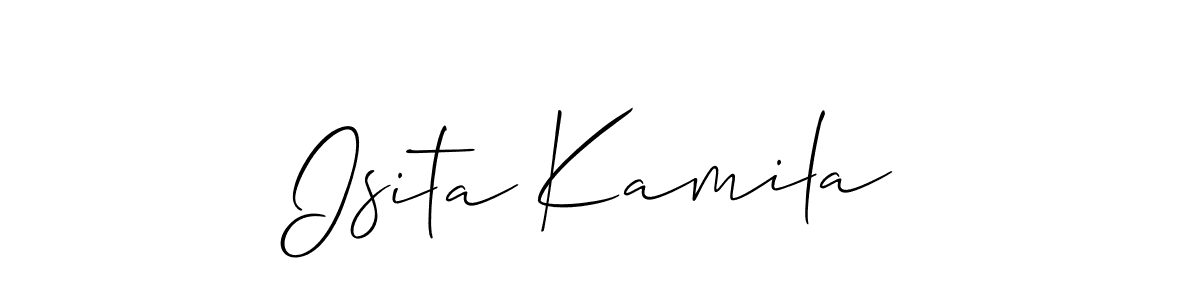 Design your own signature with our free online signature maker. With this signature software, you can create a handwritten (Allison_Script) signature for name Isita Kamila. Isita Kamila signature style 2 images and pictures png