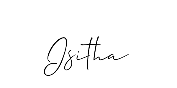 Allison_Script is a professional signature style that is perfect for those who want to add a touch of class to their signature. It is also a great choice for those who want to make their signature more unique. Get Isitha name to fancy signature for free. Isitha signature style 2 images and pictures png
