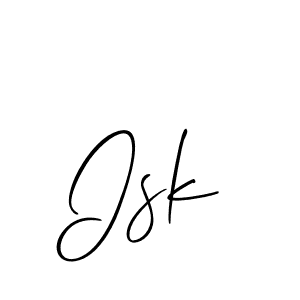 Isk stylish signature style. Best Handwritten Sign (Allison_Script) for my name. Handwritten Signature Collection Ideas for my name Isk. Isk signature style 2 images and pictures png