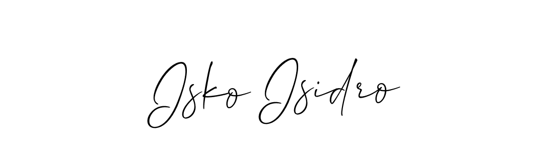 Design your own signature with our free online signature maker. With this signature software, you can create a handwritten (Allison_Script) signature for name Isko Isidro. Isko Isidro signature style 2 images and pictures png