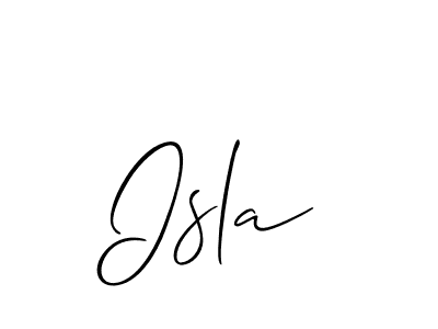 How to make Isla signature? Allison_Script is a professional autograph style. Create handwritten signature for Isla name. Isla signature style 2 images and pictures png