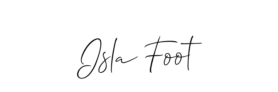 Create a beautiful signature design for name Isla Foot. With this signature (Allison_Script) fonts, you can make a handwritten signature for free. Isla Foot signature style 2 images and pictures png