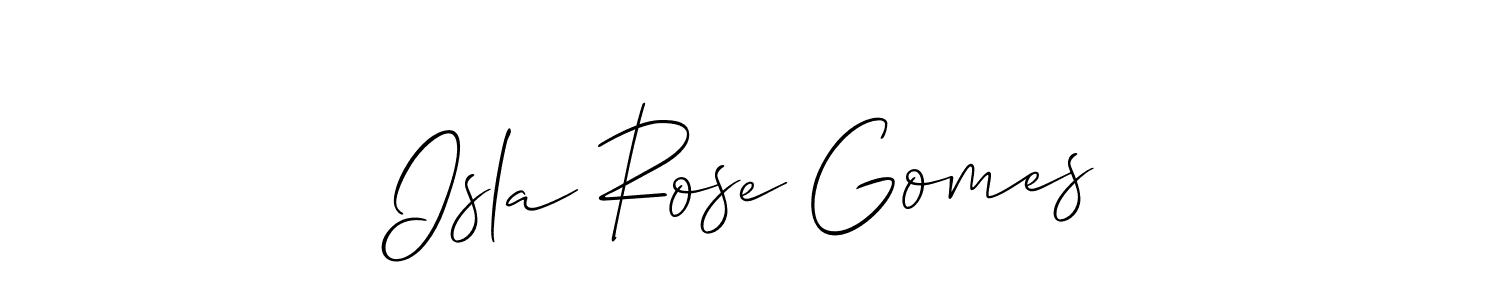 How to make Isla Rose Gomes signature? Allison_Script is a professional autograph style. Create handwritten signature for Isla Rose Gomes name. Isla Rose Gomes signature style 2 images and pictures png