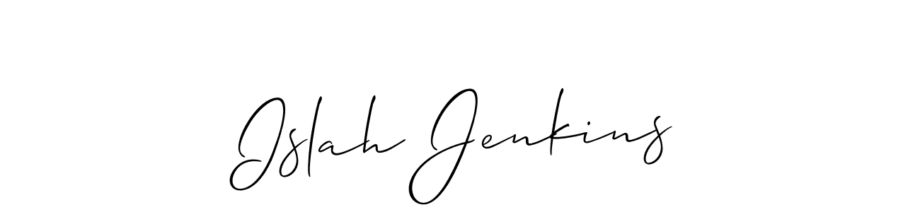 Also You can easily find your signature by using the search form. We will create Islah Jenkins name handwritten signature images for you free of cost using Allison_Script sign style. Islah Jenkins signature style 2 images and pictures png