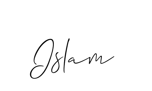 How to make Islam name signature. Use Allison_Script style for creating short signs online. This is the latest handwritten sign. Islam signature style 2 images and pictures png