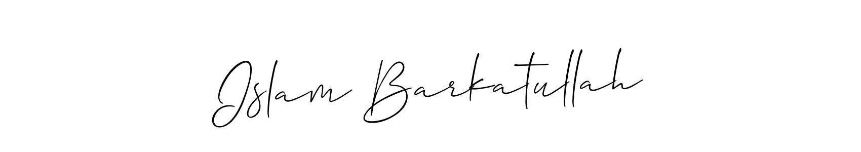 You should practise on your own different ways (Allison_Script) to write your name (Islam Barkatullah) in signature. don't let someone else do it for you. Islam Barkatullah signature style 2 images and pictures png