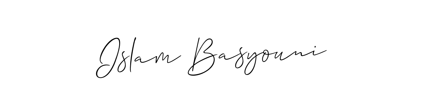 Similarly Allison_Script is the best handwritten signature design. Signature creator online .You can use it as an online autograph creator for name Islam Basyouni. Islam Basyouni signature style 2 images and pictures png