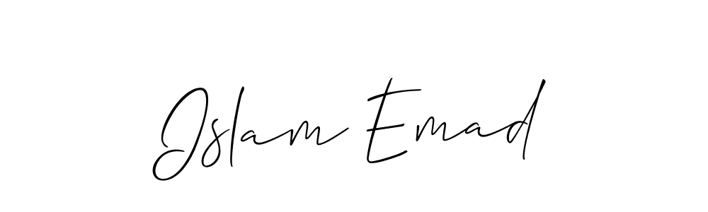 Best and Professional Signature Style for Islam Emad. Allison_Script Best Signature Style Collection. Islam Emad signature style 2 images and pictures png