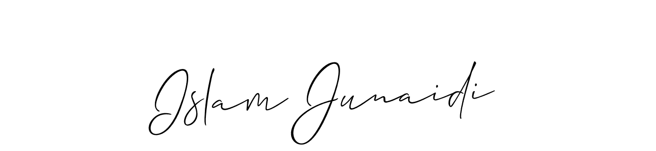 Use a signature maker to create a handwritten signature online. With this signature software, you can design (Allison_Script) your own signature for name Islam Junaidi. Islam Junaidi signature style 2 images and pictures png