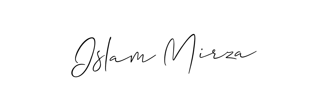 How to make Islam Mirza signature? Allison_Script is a professional autograph style. Create handwritten signature for Islam Mirza name. Islam Mirza signature style 2 images and pictures png