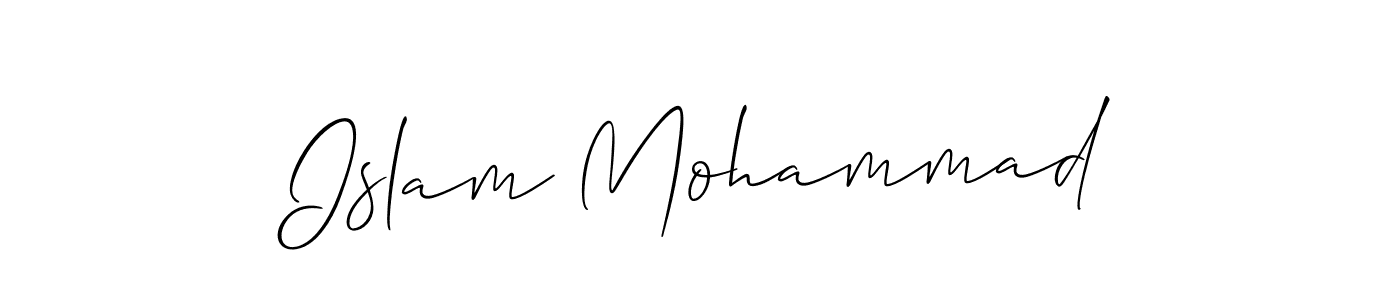Make a beautiful signature design for name Islam Mohammad. With this signature (Allison_Script) style, you can create a handwritten signature for free. Islam Mohammad signature style 2 images and pictures png