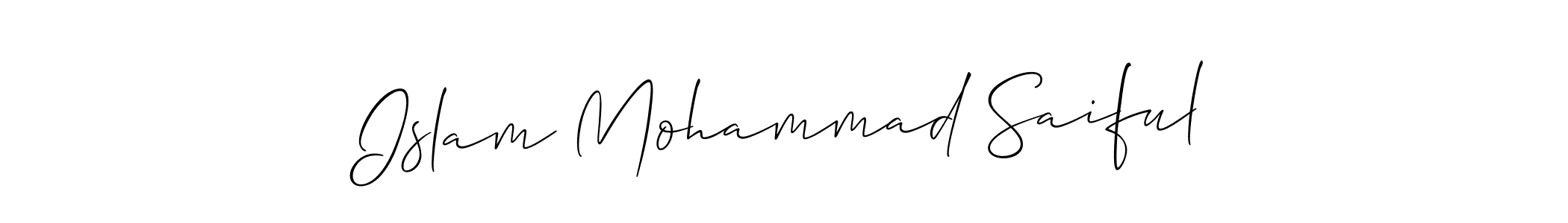 Islam Mohammad Saiful stylish signature style. Best Handwritten Sign (Allison_Script) for my name. Handwritten Signature Collection Ideas for my name Islam Mohammad Saiful. Islam Mohammad Saiful signature style 2 images and pictures png