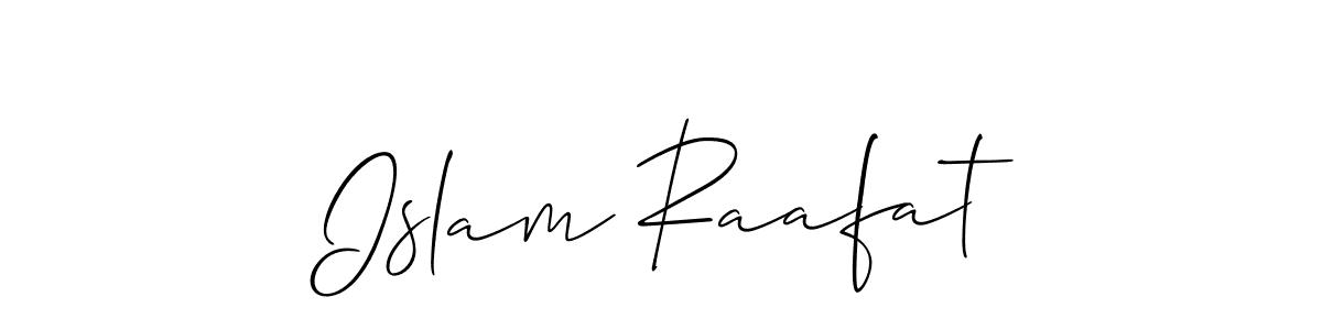 Design your own signature with our free online signature maker. With this signature software, you can create a handwritten (Allison_Script) signature for name Islam Raafat. Islam Raafat signature style 2 images and pictures png