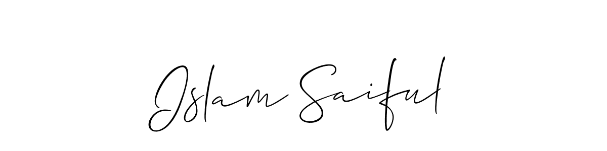 How to Draw Islam Saiful signature style? Allison_Script is a latest design signature styles for name Islam Saiful. Islam Saiful signature style 2 images and pictures png