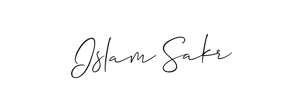 Design your own signature with our free online signature maker. With this signature software, you can create a handwritten (Allison_Script) signature for name Islam Sakr. Islam Sakr signature style 2 images and pictures png