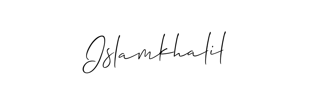 Make a short Islamkhalil signature style. Manage your documents anywhere anytime using Allison_Script. Create and add eSignatures, submit forms, share and send files easily. Islamkhalil signature style 2 images and pictures png