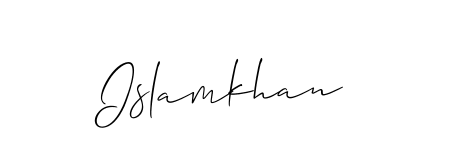 How to make Islamkhan signature? Allison_Script is a professional autograph style. Create handwritten signature for Islamkhan name. Islamkhan signature style 2 images and pictures png