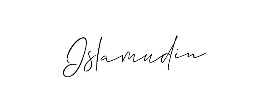 Allison_Script is a professional signature style that is perfect for those who want to add a touch of class to their signature. It is also a great choice for those who want to make their signature more unique. Get Islamudin name to fancy signature for free. Islamudin signature style 2 images and pictures png