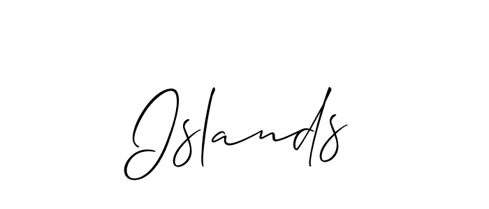 The best way (Allison_Script) to make a short signature is to pick only two or three words in your name. The name Islands include a total of six letters. For converting this name. Islands signature style 2 images and pictures png