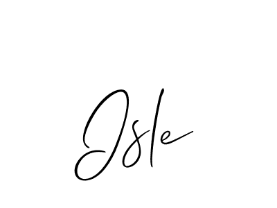 Also You can easily find your signature by using the search form. We will create Isle name handwritten signature images for you free of cost using Allison_Script sign style. Isle signature style 2 images and pictures png