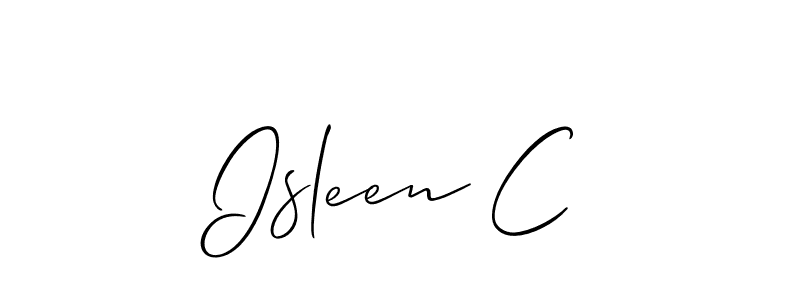 Here are the top 10 professional signature styles for the name Isleen C. These are the best autograph styles you can use for your name. Isleen C signature style 2 images and pictures png