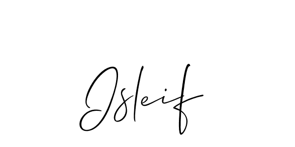 Create a beautiful signature design for name Isleif. With this signature (Allison_Script) fonts, you can make a handwritten signature for free. Isleif signature style 2 images and pictures png