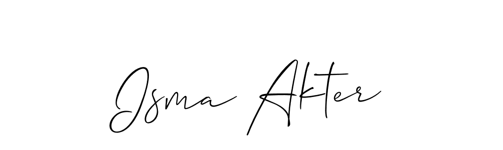 How to Draw Isma Akter signature style? Allison_Script is a latest design signature styles for name Isma Akter. Isma Akter signature style 2 images and pictures png